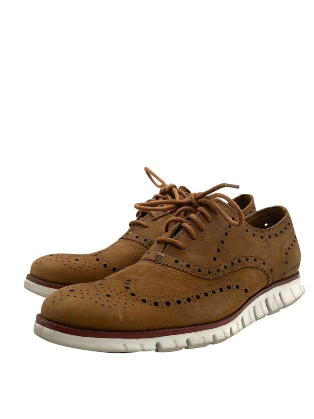 Cole Haan Zerogrand Wingtip Oxford Shoes 12 Nubuck Leather Sueded Brogue C29771